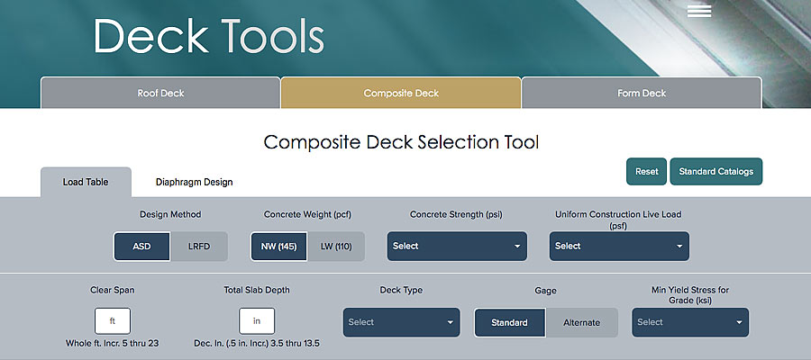 Design Tools Deck Tool interface