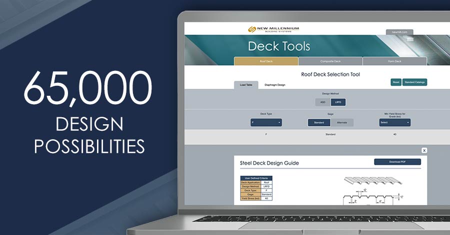 65,000 Design Possibilities Deck tools interface