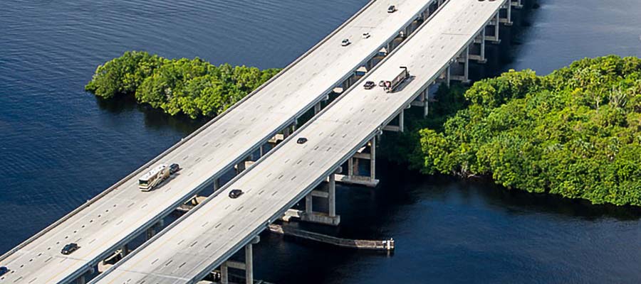 Caloosahatchee Bridge Aerial
