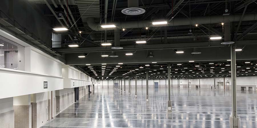 Ceiling of the Las Vegas Convention Center’s gargantuan West Hall