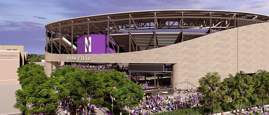 Northwestern University Ryan Field Exterior